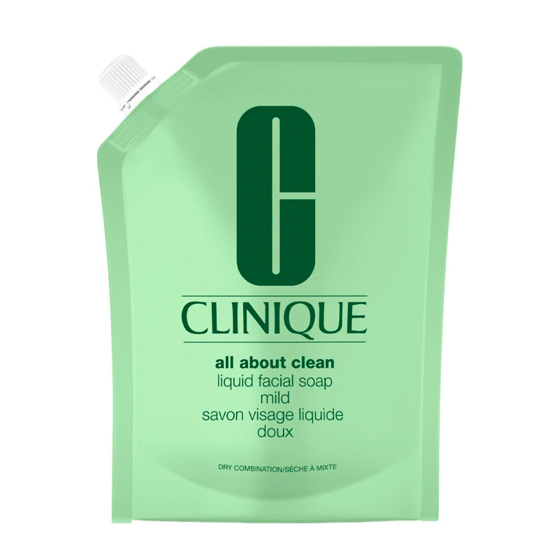 Clinique Jabón limpiador facial suave líquido All About Clean de 3 pasos, lavado facial para piel seca mixta, tipo 2, 400 ml – imagen 2